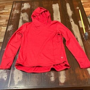 Apana Red Hooded Lightweight Pullover